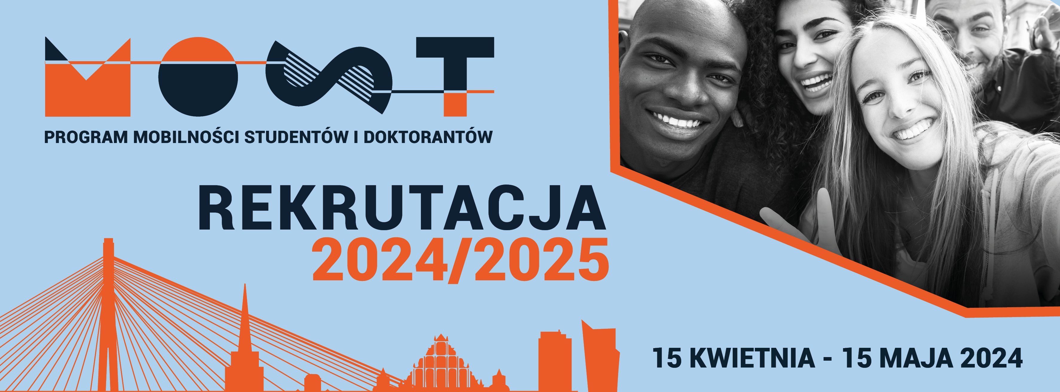 Plakat z ogólnymi informacjami o programach MOST i MOSTECH