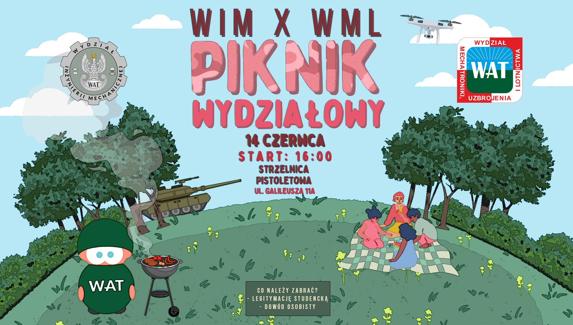 Plakat dotyczący pikniku WIM i WML 2024